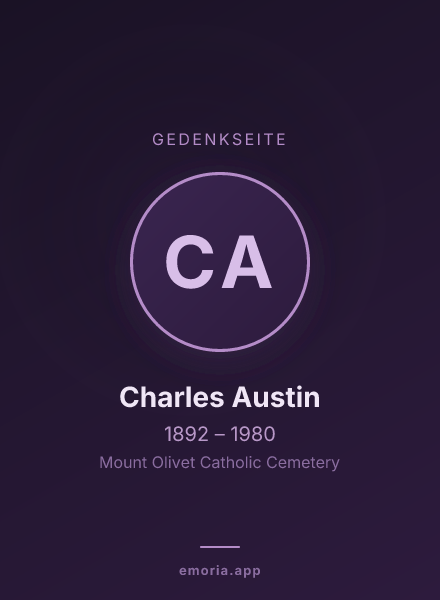 Gedenkportrait von Charles Austin