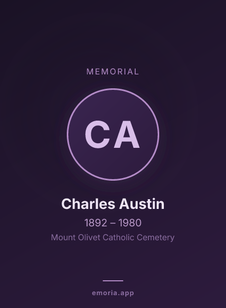 Memorial portrait of Charles Austin