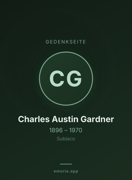 Gedenkportrait von Charles Austin Gardner