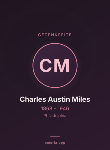 Gedenkportrait von Charles Austin Miles