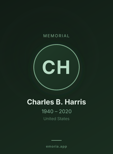 Memorial portrait of Charles B. Harris