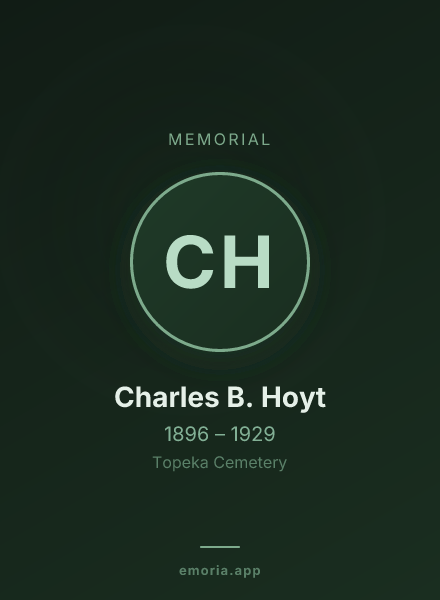 Memorial portrait of Charles B. Hoyt