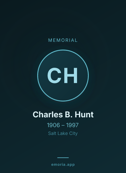 Memorial portrait of Charles B. Hunt