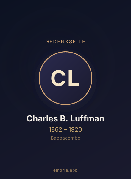 Gedenkportrait von Charles B. Luffman