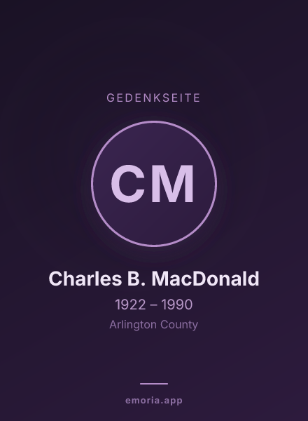 Gedenkportrait von Charles B. MacDonald