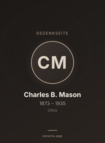 Gedenkportrait von Charles B. Mason