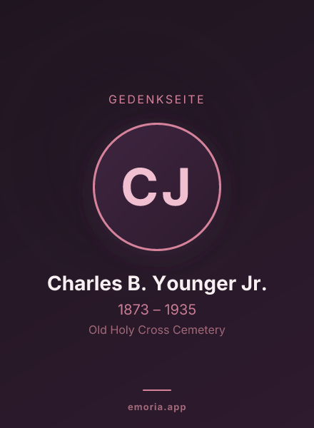 Gedenkportrait von Charles B. Younger Jr.