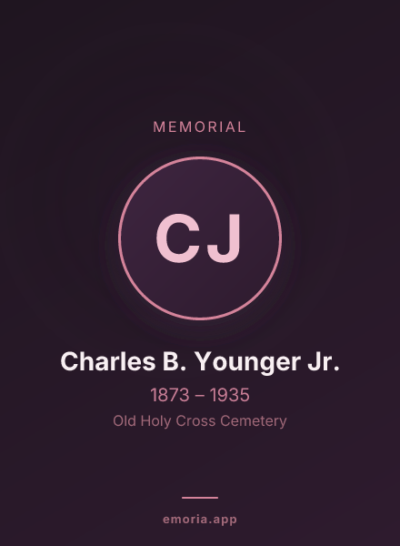 Memorial portrait of Charles B. Younger Jr.
