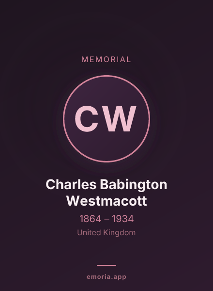 Memorial portrait of Charles Babington Westmacott