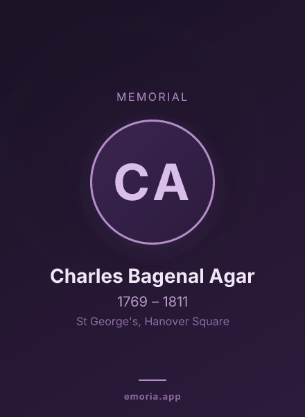 Memorial portrait of Charles Bagenal Agar