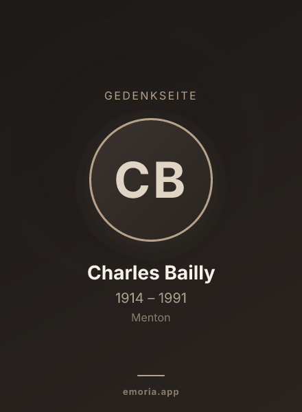 Gedenkportrait von Charles Bailly