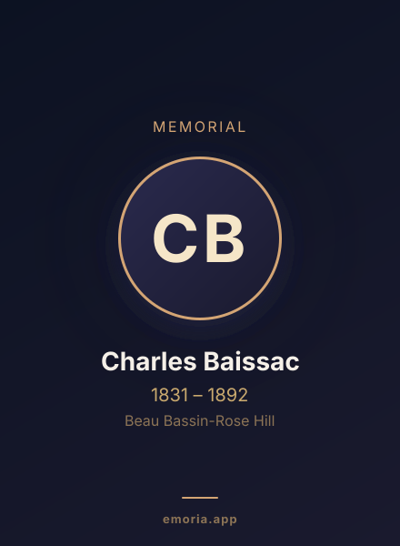 Memorial portrait of Charles Baissac