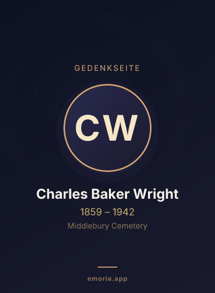 Gedenkportrait von Charles Baker Wright