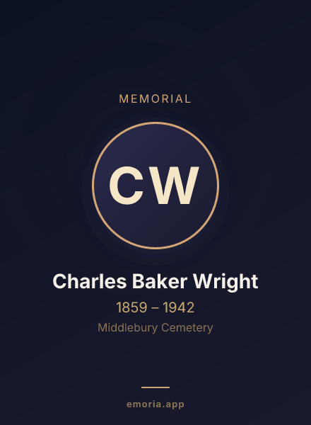 Memorial portrait of Charles Baker Wright
