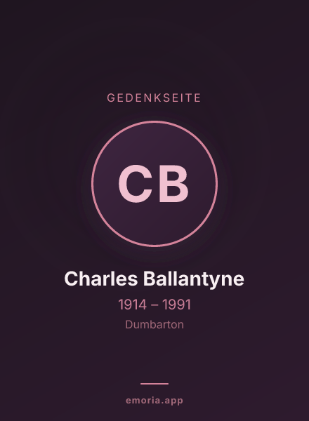 Gedenkportrait von Charles Ballantyne