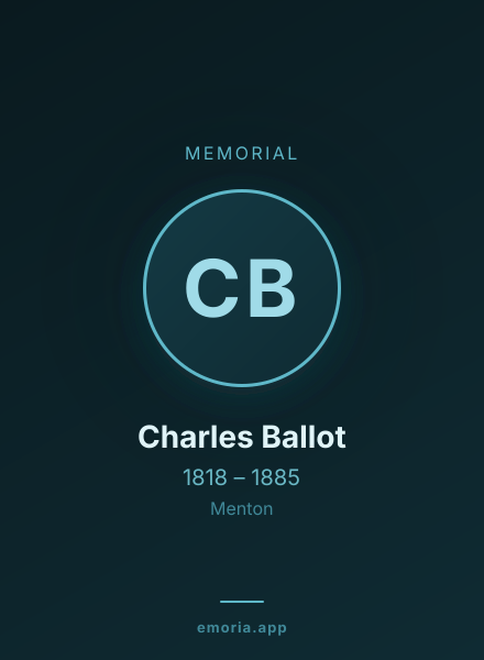 Memorial portrait of Charles Ballot