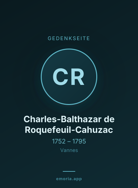 Gedenkportrait von Charles-Balthazar de Roquefeuil-Cahuzac