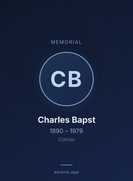 Memorial portrait of Charles Bapst