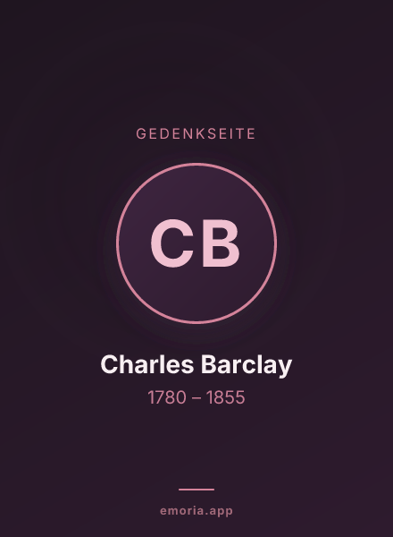 Gedenkportrait von Charles Barclay