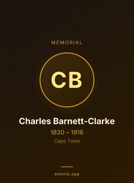 Memorial portrait of Charles Barnett-Clarke
