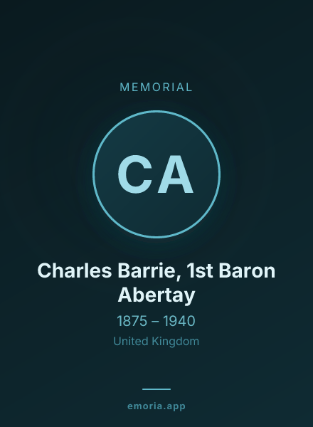Memorial portrait of Charles Barrie, 1st Baron Abertay