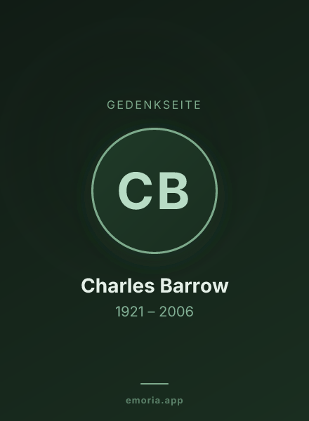 Gedenkportrait von Charles Barrow