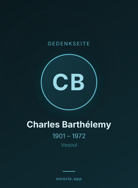 Gedenkportrait von Charles Barthélemy