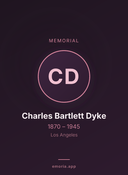 Memorial portrait of Charles Bartlett Dyke
