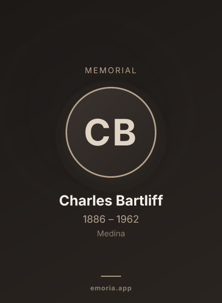 Memorial portrait of Charles Bartliff