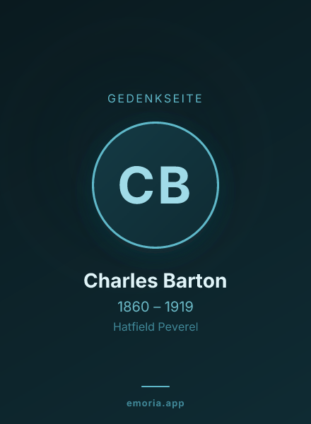 Gedenkportrait von Charles Barton