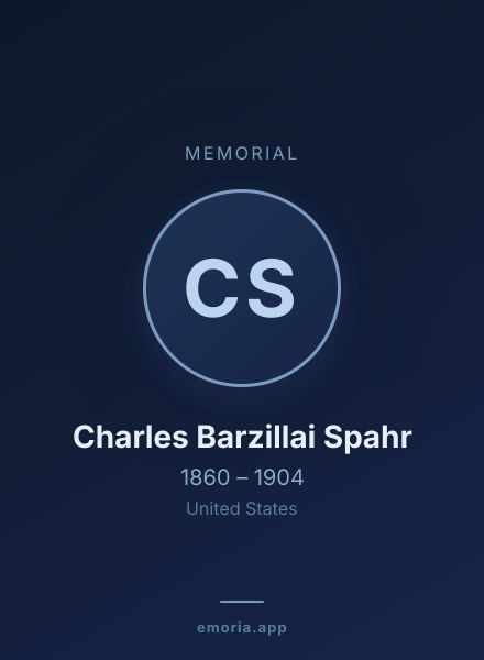 Memorial portrait of Charles Barzillai Spahr