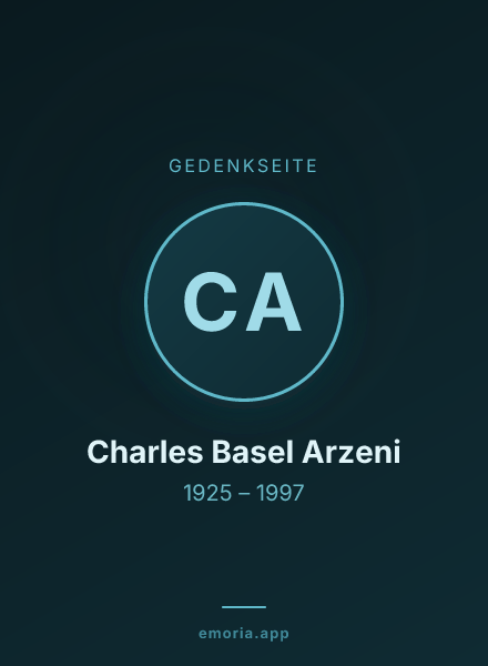 Gedenkportrait von Charles Basel Arzeni