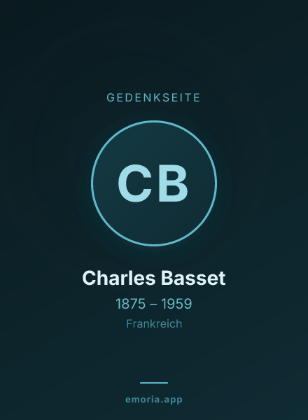 Gedenkportrait von Charles Basset