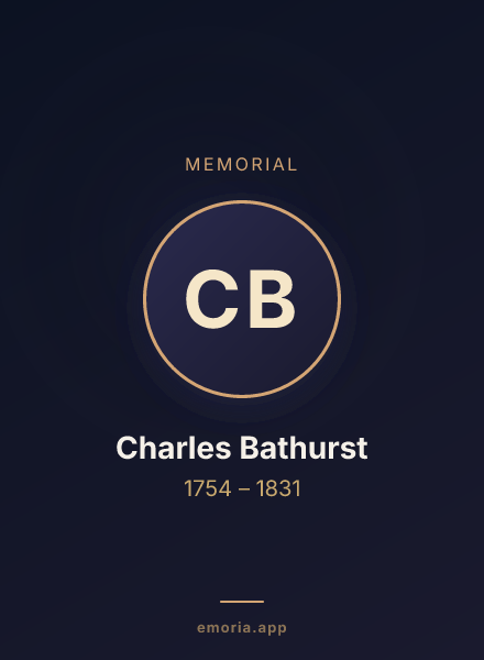 Memorial portrait of Charles Bathurst