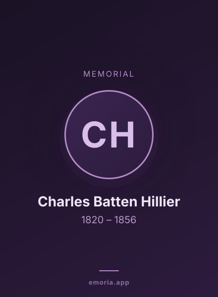 Memorial portrait of Charles Batten Hillier
