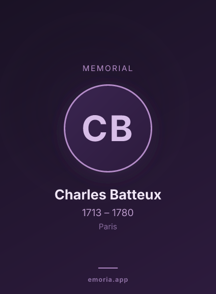 Memorial portrait of Charles Batteux
