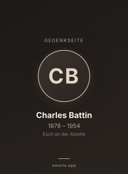 Gedenkportrait von Charles Battin