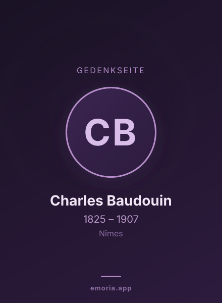 Gedenkportrait von Charles Baudouin