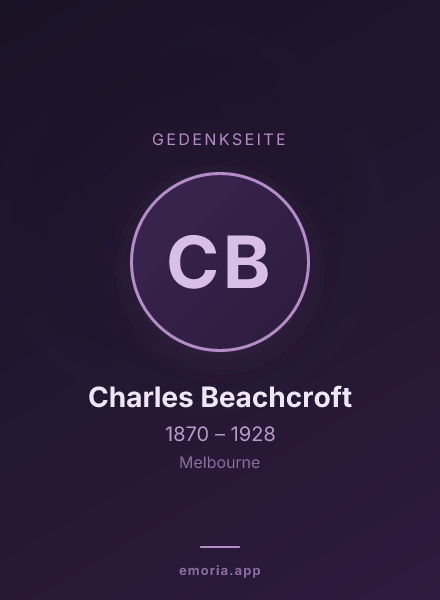 Gedenkportrait von Charles Beachcroft