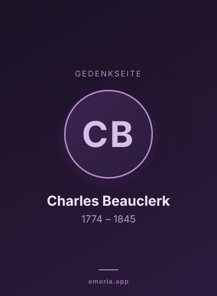 Gedenkportrait von Charles Beauclerk
