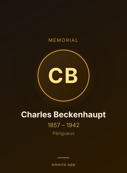 Memorial portrait of Charles Beckenhaupt
