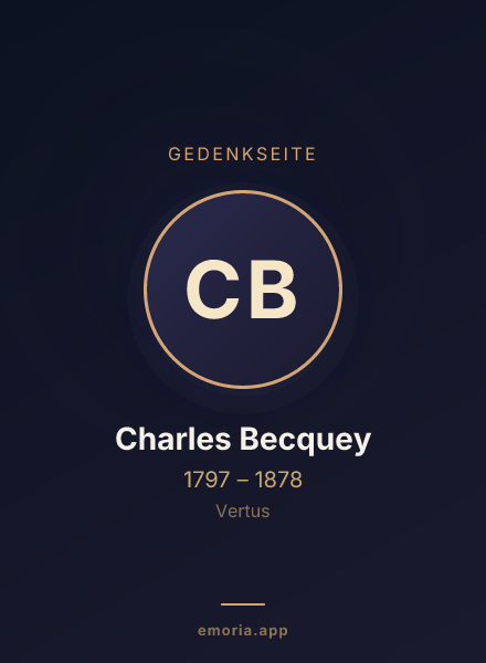 Gedenkportrait von Charles Becquey