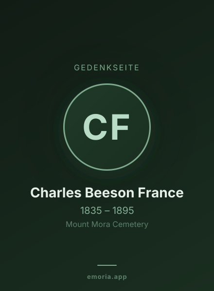 Gedenkportrait von Charles Beeson France