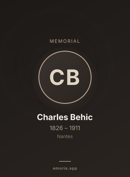 Memorial portrait of Charles Behic