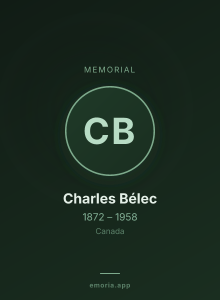 Memorial portrait of Charles Bélec