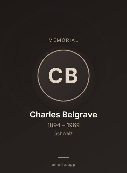 Memorial portrait of Charles Belgrave