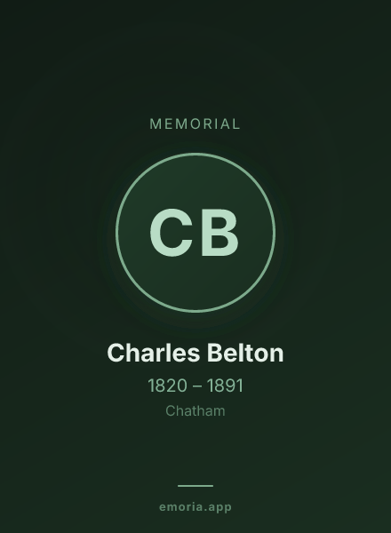 Memorial portrait of Charles Belton
