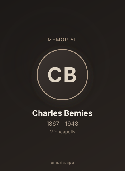 Memorial portrait of Charles Bemies