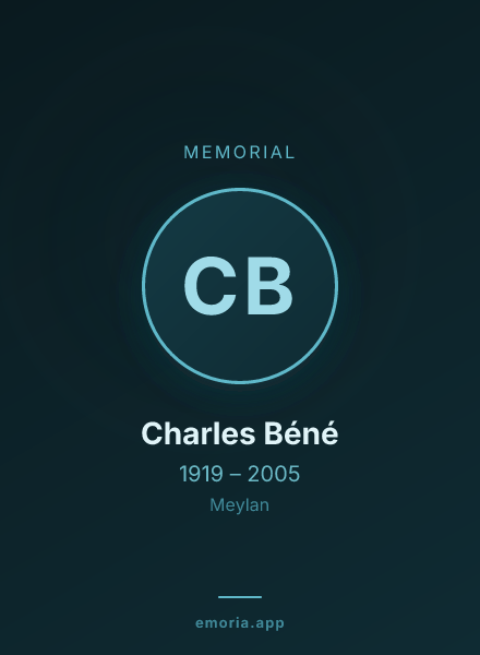 Memorial portrait of Charles Béné