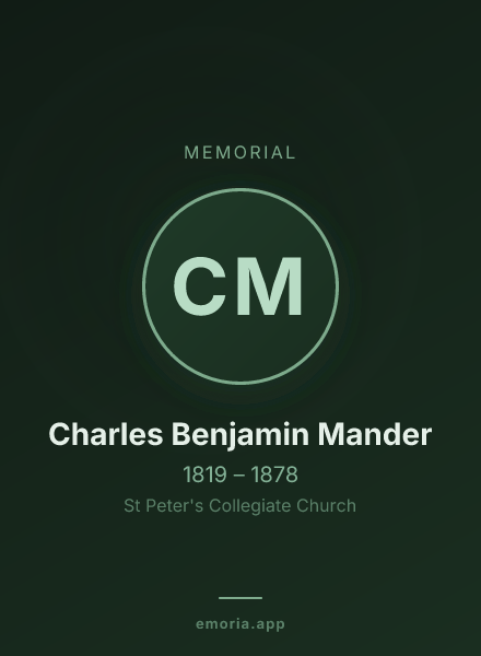 Memorial portrait of Charles Benjamin Mander